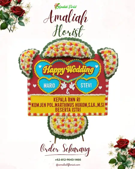 Papan Bunga Pernikahan Gandekan